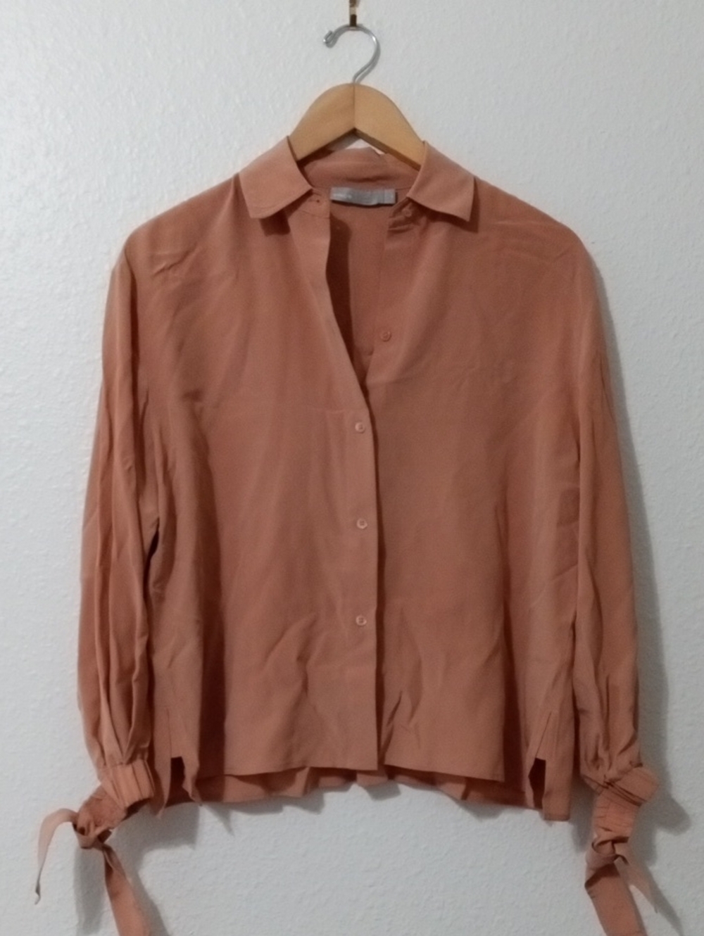 Vince Rust-Tone Button Front Top